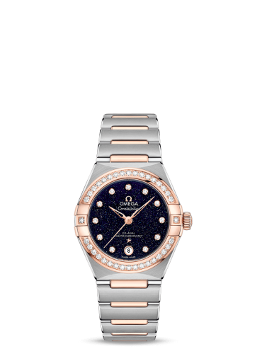 Omega Constellation Manhattan 29 Co-Axial Master Chronometer Stainless Steel / Sedna Gold / Aventurine / Diamond